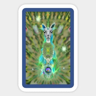 Multidimensional Llama Unicorn Sticker